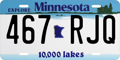 MN license plate 467RJQ
