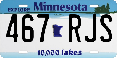MN license plate 467RJS