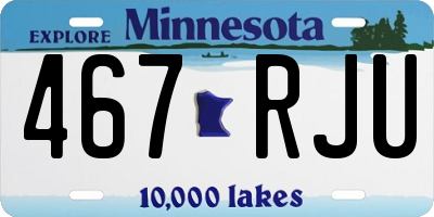 MN license plate 467RJU