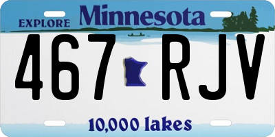 MN license plate 467RJV