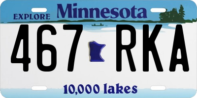 MN license plate 467RKA