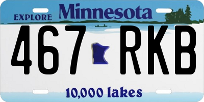 MN license plate 467RKB