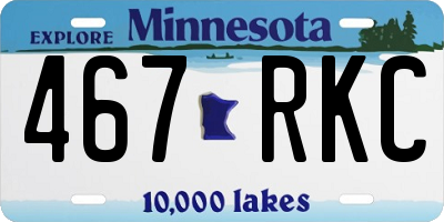 MN license plate 467RKC