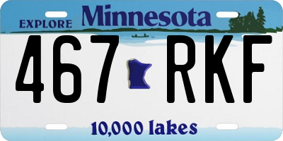 MN license plate 467RKF