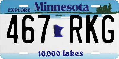 MN license plate 467RKG