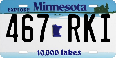 MN license plate 467RKI