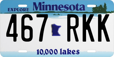 MN license plate 467RKK