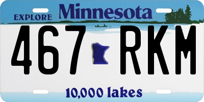 MN license plate 467RKM