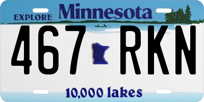 MN license plate 467RKN