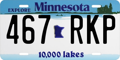 MN license plate 467RKP