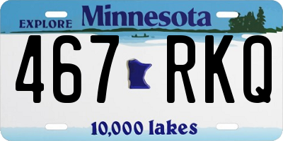 MN license plate 467RKQ