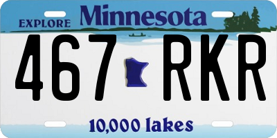 MN license plate 467RKR