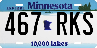 MN license plate 467RKS