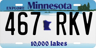 MN license plate 467RKV