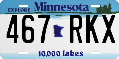MN license plate 467RKX