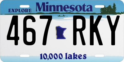 MN license plate 467RKY