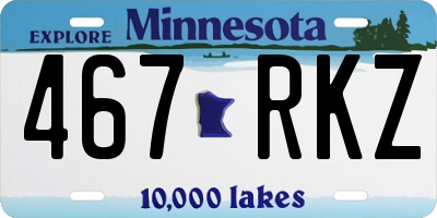 MN license plate 467RKZ