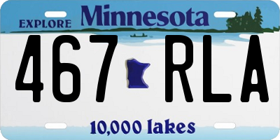 MN license plate 467RLA