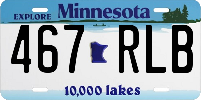 MN license plate 467RLB