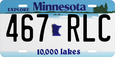 MN license plate 467RLC