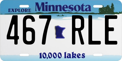MN license plate 467RLE