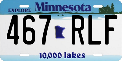 MN license plate 467RLF