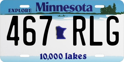 MN license plate 467RLG