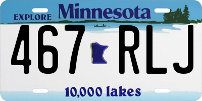 MN license plate 467RLJ