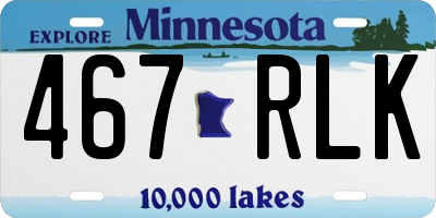MN license plate 467RLK