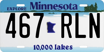 MN license plate 467RLN