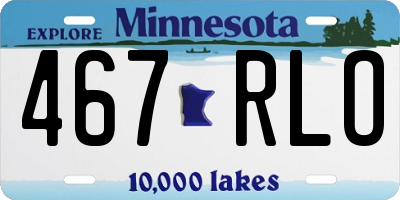 MN license plate 467RLO