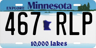 MN license plate 467RLP