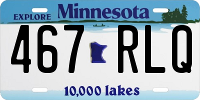MN license plate 467RLQ