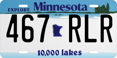 MN license plate 467RLR