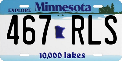 MN license plate 467RLS