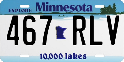 MN license plate 467RLV