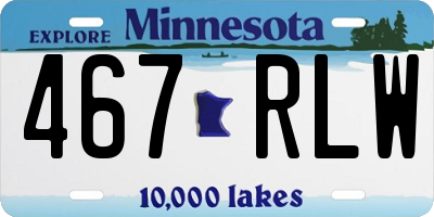 MN license plate 467RLW