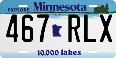 MN license plate 467RLX