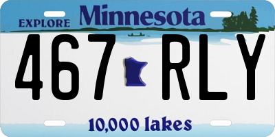MN license plate 467RLY