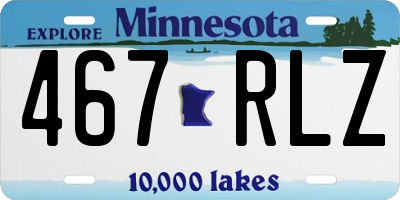 MN license plate 467RLZ
