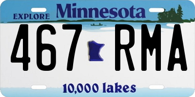 MN license plate 467RMA