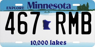 MN license plate 467RMB