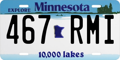 MN license plate 467RMI