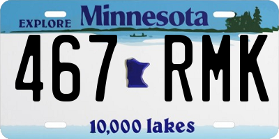 MN license plate 467RMK