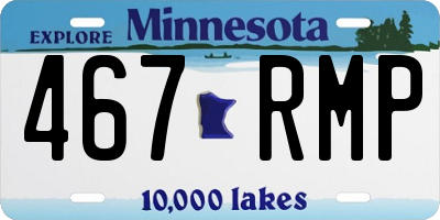 MN license plate 467RMP