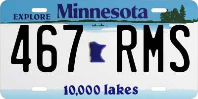 MN license plate 467RMS