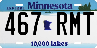 MN license plate 467RMT
