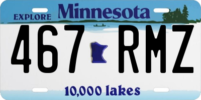 MN license plate 467RMZ