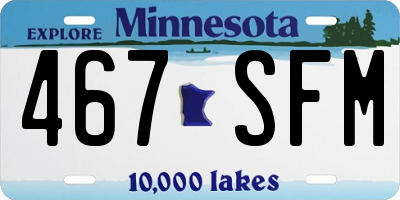 MN license plate 467SFM