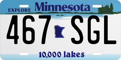 MN license plate 467SGL